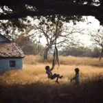 child, play, swing