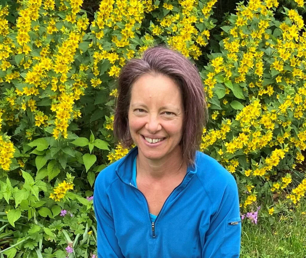 Nicole Carpenter in flowers